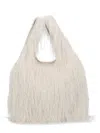 Dries Van Noten Women Large Tote Bag With Fringe In Neutral