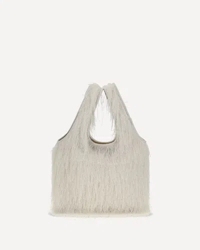 Dries Van Noten Fringed Tote Bag In White