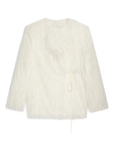 DRIES VAN NOTEN FRINGED WRAP JACKET