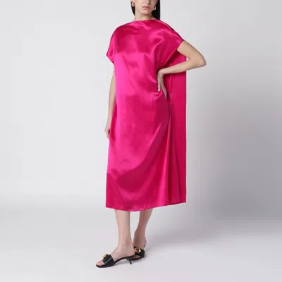 Dries Van Noten Womens Fuchsia Diria Silk Midi Dress Xs In Pink