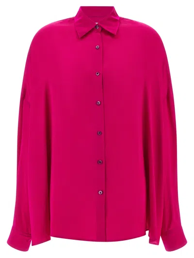 Dries Van Noten Fuchsia Silk Women's Blouse In Pink