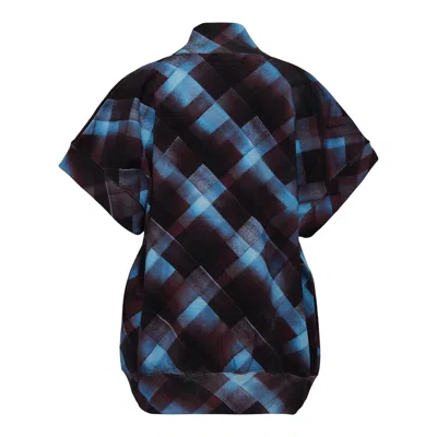 Dries Van Noten Funnel Neck Short Sleeve Sweatshirt In Multi