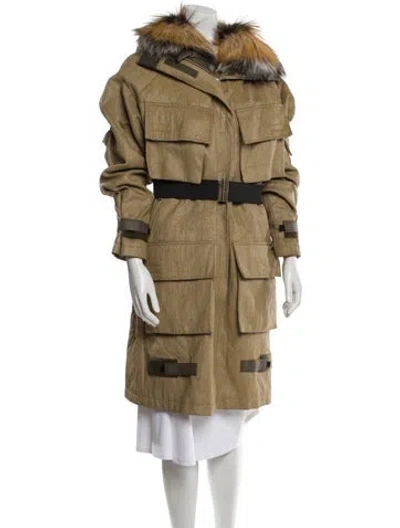 Pre-owned Dries Van Noten Fur Coat In Multi