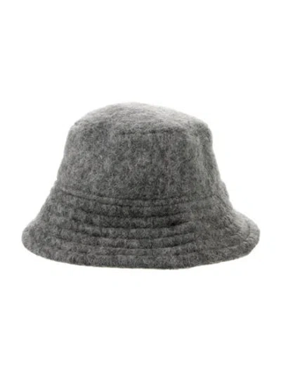 Pre-owned Dries Van Noten Fuzzy Bucket Hat In Gray