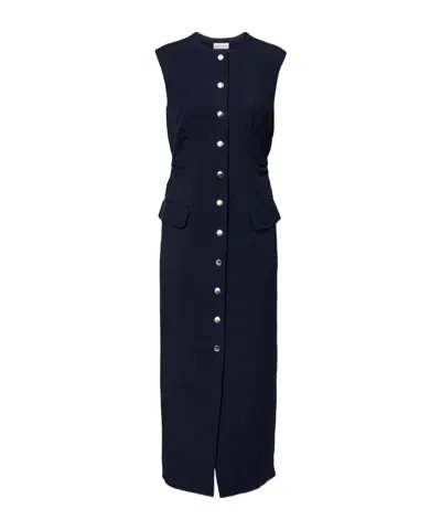 Dries Van Noten Gabardine Midi Dress In Multi