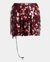 Dries Van Noten Gabrina Sequined Mini Wrap Skirt In Multi