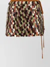 Dries Van Noten Gabrina Skirt Featuring Tie And Sequin Embellishments In Brown