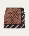 Dries Van Noten Gabrinas Mini Wrap Skirt In Multi