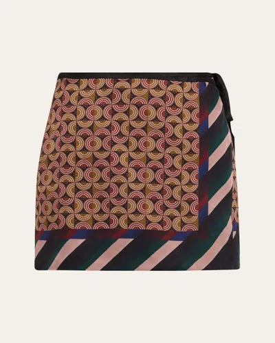 Dries Van Noten Gabrinas Mini Wrap Skirt In Multi