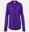 Dries Van Noten Viscose Jersey Blouse In Purple