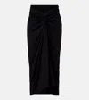 Dries Van Noten Womens Black Twisted Asymmetric Cotton-jersey Midi Skirt In Black