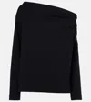 Dries Van Noten Gathered Cotton Jersey Top In Black