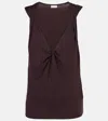 Dries Van Noten Hantex Cotton Tank Top Clothing In Burgundy