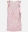 Dries Van Noten Jersey Top In Pink