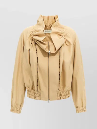 DRIES VAN NOTEN GATHERED HIGH COLLAR JACKET