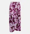 Dries Van Noten Gathered Midi Skirt In White