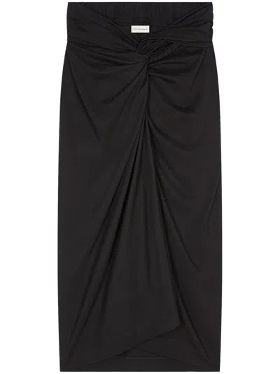 Dries Van Noten Gathered Skirt In Black