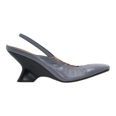Dries Van Noten Gathers Sling Back Heels In Blue