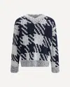 Dries Van Noten Check Wool-blend Sweater In Multi