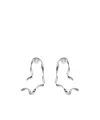 Dries Van Noten Wave Stud Earrings In White