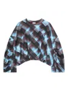 Dries Van Noten Geometric-pattern Long-sleeve Sweatshirt In Blue