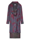 Dries Van Noten Geometric-pattern Midi Dress In Red