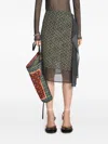 Dries Van Noten Asymmetric Skirt Featuring Geometric Design In Green