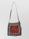 Dries Van Noten Modern Geometric Shoulder Bag With Adjustable Strap In Purple