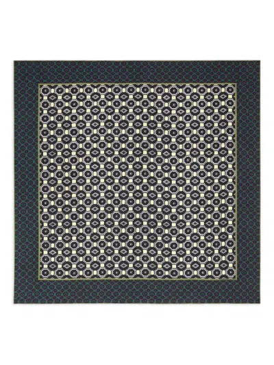 DRIES VAN NOTEN GEOMETRIC-PATTERN SILK SCARF