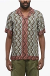 Dries Van Noten Geometric Patterned Carltone Chiffon Shirt