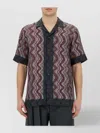 Dries Van Noten Geometric Patterned Short Sleeve Shirt With Pocket In Multi
