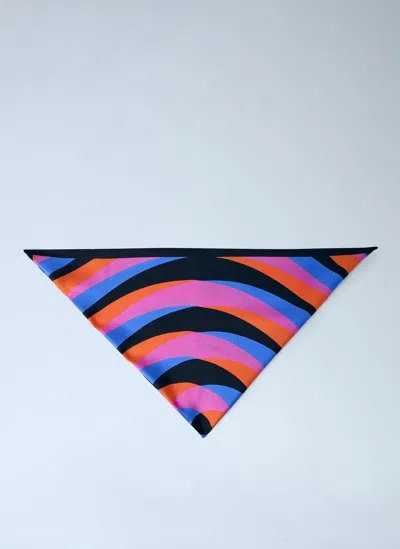 Dries Van Noten Geometric Patterned Silk Scarf In Multi