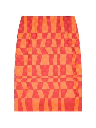 Dries Van Noten Geometric-print Midi Skirt In Multi