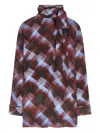 Dries Van Noten Womens Burgundy Chaddy Abstract Graphic-print Woven Shirt Xs In Red
