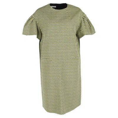 Dries Van Noten Geometric Printed Dress In Multicolor Silk