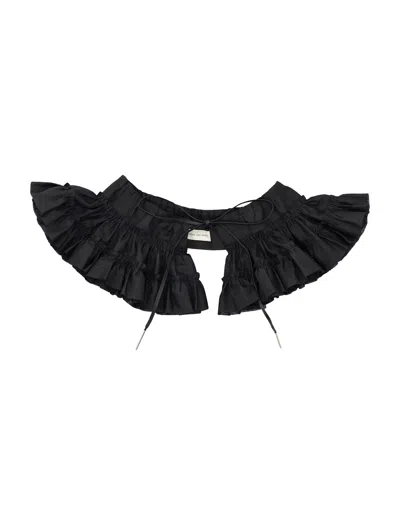 Dries Van Noten Georgie Ruffle Belt In Neutral