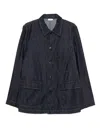 Dries Van Noten Braxton Denim Jacket Collared Front Pockets In Blue