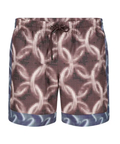 Dries Van Noten Girdle Swimming Trunks In Multicolor