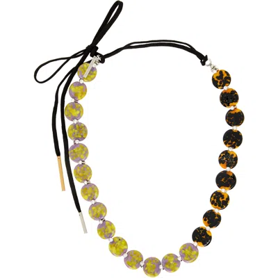 Dries Van Noten Glass & Aluminum Necklace In 980 Multi