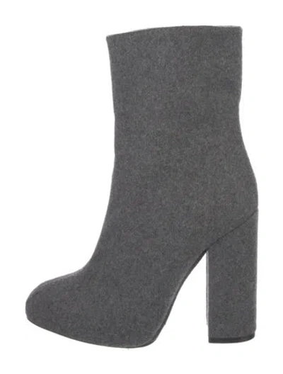 Pre-owned Dries Van Noten Glitter Accents Boots In Gray