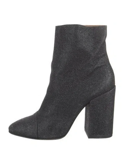 Pre-owned Dries Van Noten Glitter Glitter Accents Boots In Black