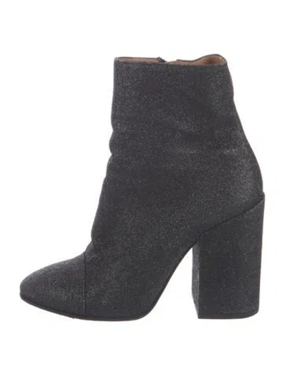 Pre-owned Dries Van Noten Glitter Glitter Accents Boots In Black