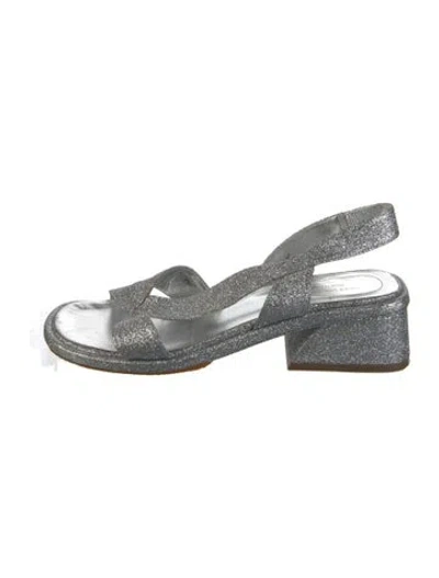 Pre-owned Dries Van Noten Glitter Slingback Sandals