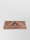 Dries Van Noten Glossy Clutch Hardware Pleated Shape
