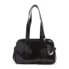 Dries Van Noten Ruby Red Leather Medium Bowling Shoulder Bag In Black