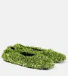 Dries Van Noten Metallic Tinsel-weave Ballet Flats In Green