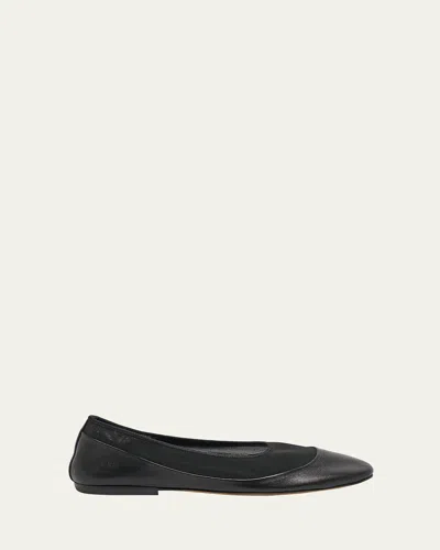 Dries Van Noten Glove Lambskin Leather Ballerina Flats In Black