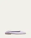 Dries Van Noten Glove Lambskin Leather Ballerina Flats In Lilac