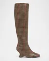 DRIES VAN NOTEN GLOVE LEATHER WEDGE KNEE BOOTS