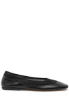 Dries Van Noten Glove Mesh And Leather Ballet Flats In Black